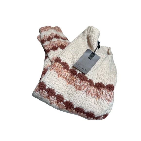Elsamanda Anthropologie Sweater Women Alpaca Wool Mohair Chunky Stripe NWT Large - Picture 8 of 8
